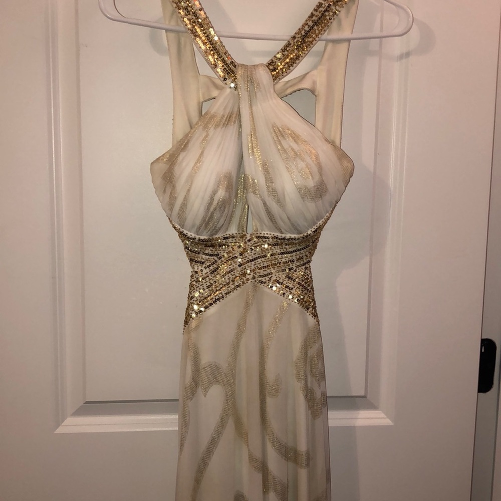 White and Gold Formal/Prom Dress ✨